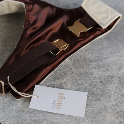 silkysnugs is a dog jacket with a satin lining 